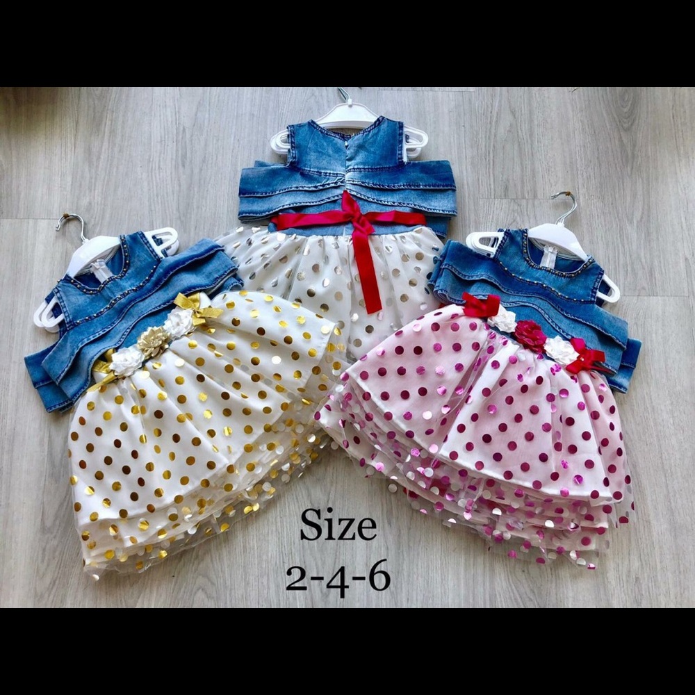 Girls jean top dress